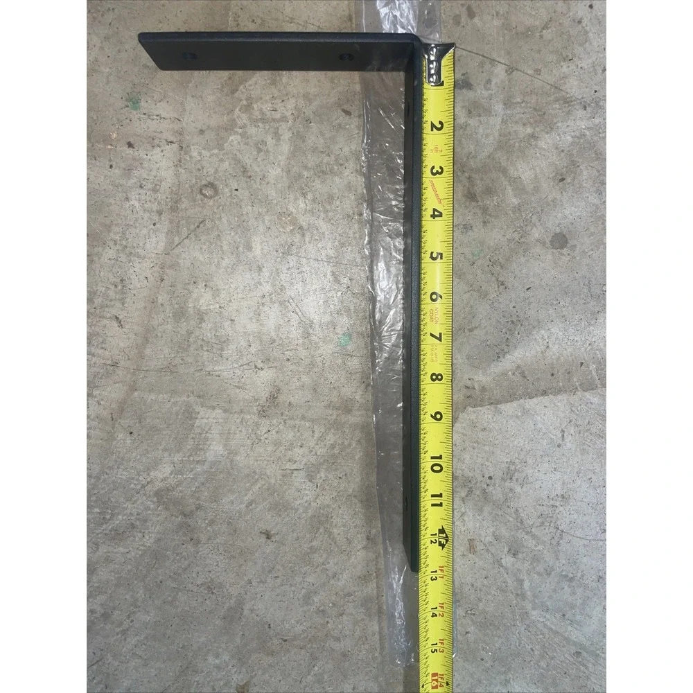 Minimalist Black Powder Coated Shelf Bracket 12 In Shelf Pre drilled Countersunk